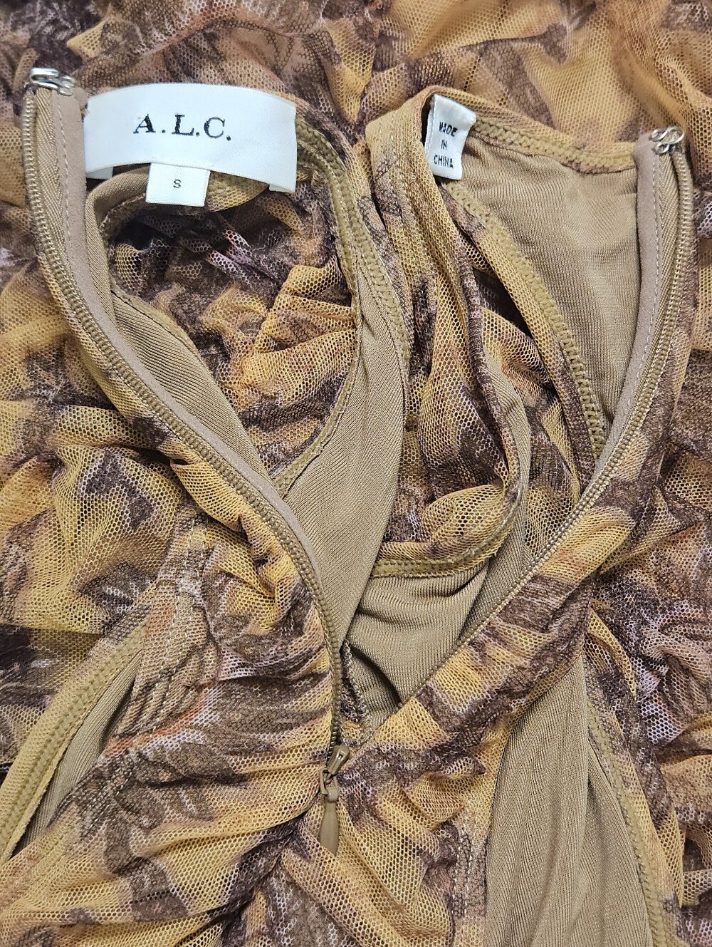 A.L.C ADRIENNE RUCHED MIDI DRESS SMALL - Picture 7 of 8